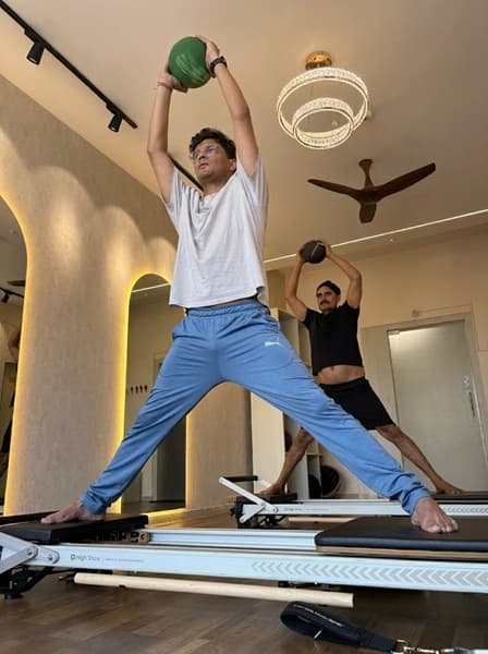Training session at Celeb Pilates